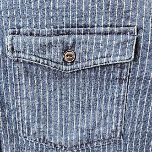 Goodfellow & Co Shirt Blue Stripes Button Down Long Sleeve Shirt Mens Size S - Picture 3 of 9